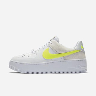 Pantofi Casual Nike Air Force 1 Sage Low Dama Albi Platină Kaki Lămâie | DGRE-28530